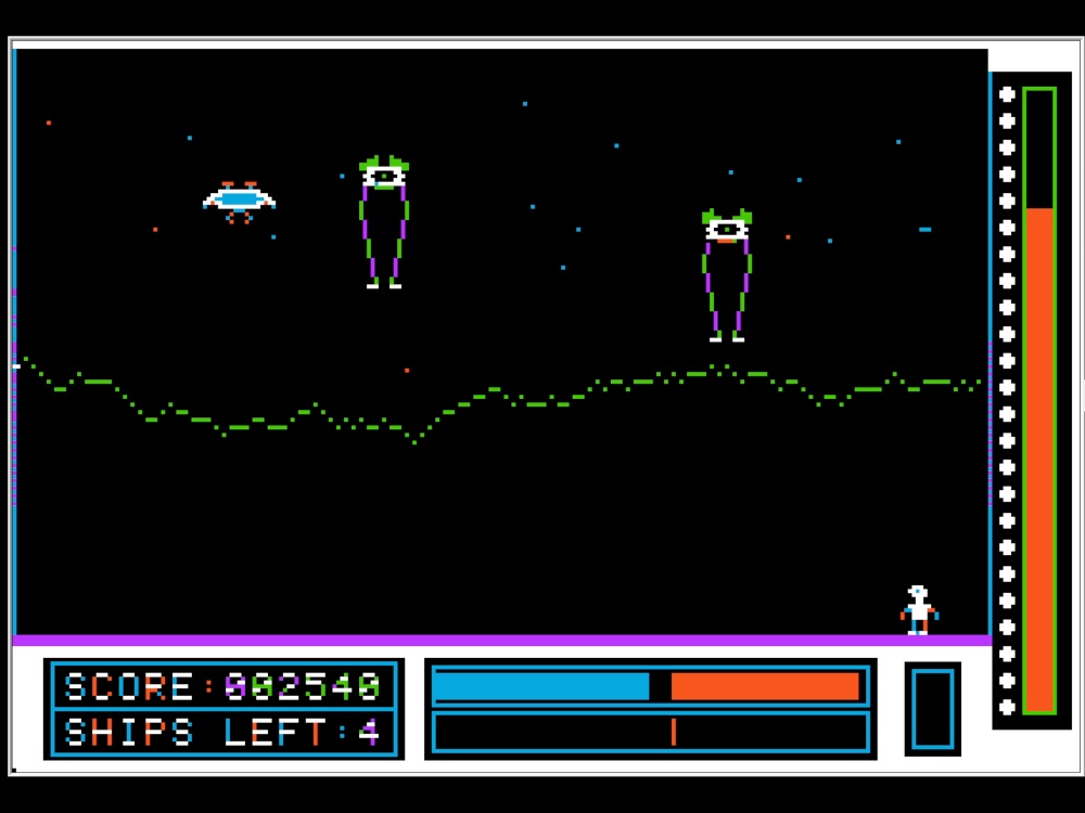 Gameplay of Lunar Leepers for Apple II